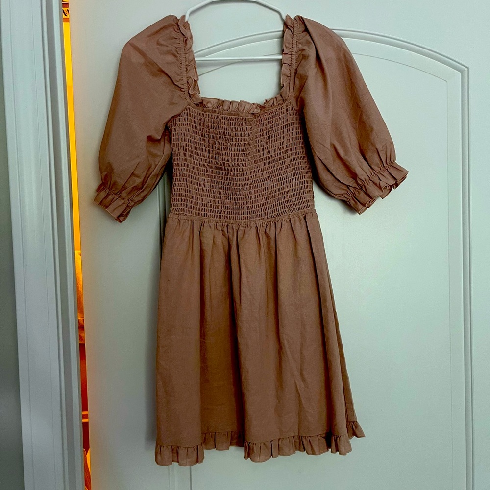 Anthropologie Mini Peplum sleeve dress
